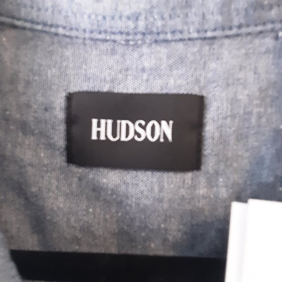 Hudson's Men's New! Saint Blue & White Checked Short Sleeve Button Shirt, Sm - Picture 5 of 16